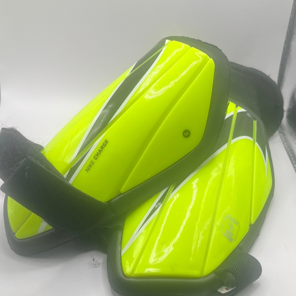 Nike Neon Yellow Shin Guards with Black Trim